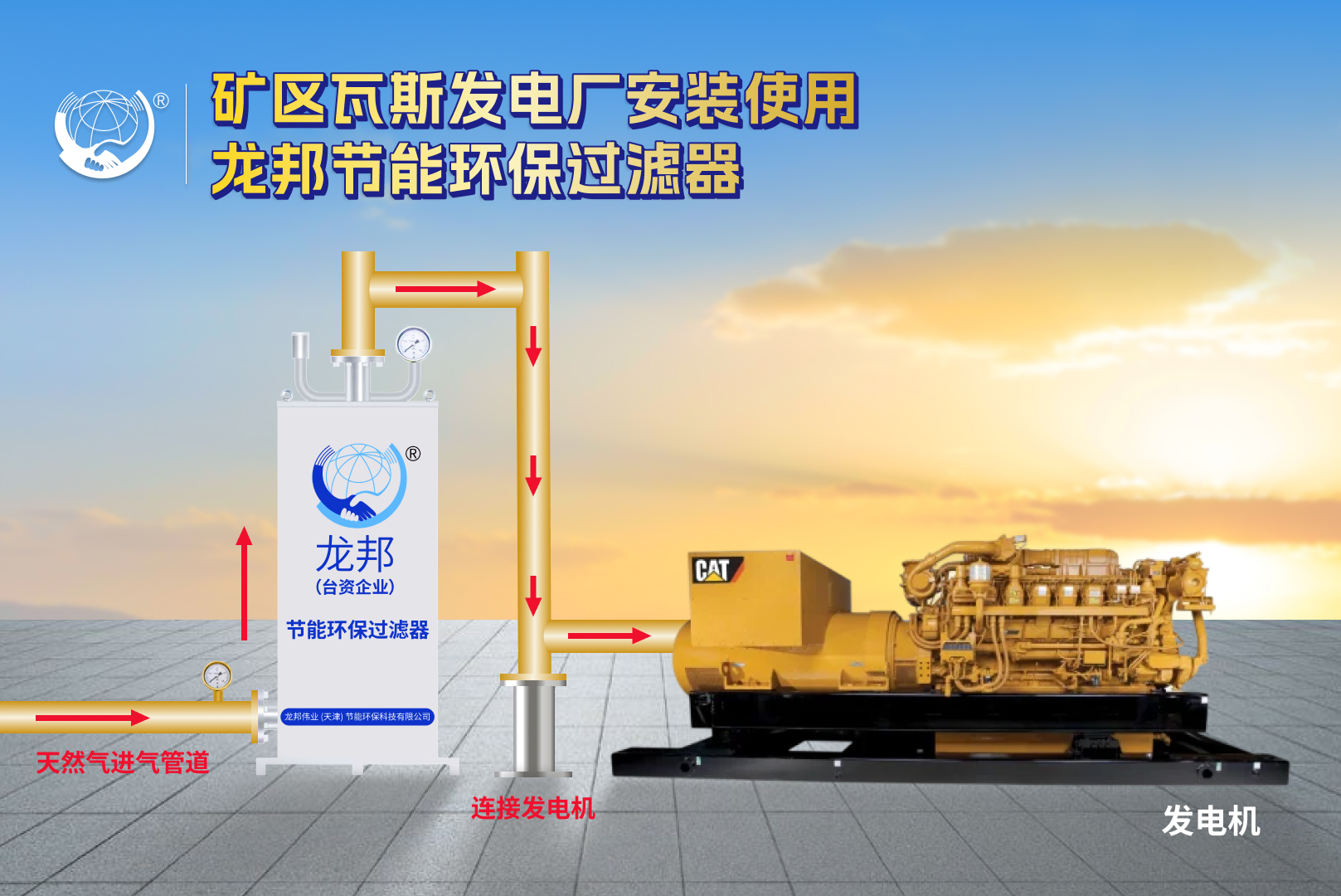 【龙邦环保<a href='https://www.longbang123.com/' target='_blank' title='节能'><strong>节能</strong></a>滤清器（过滤器）】专注高效节能、减少尾气排放、提高生产效率。产品广泛应用于以燃油、燃气为燃料的大型发电厂，发电机，矿山车，重型卡车，锅炉、窑炉、轮船、油田、冶炼、石油、化工、食品、酒厂，屠宰场等行业的机器和设备。本产品已在国内各大工业区广泛推广使用，国内多家上市公司，安装使用我公司研制的“龙邦节能环保设备”大量降低企业经营成本。